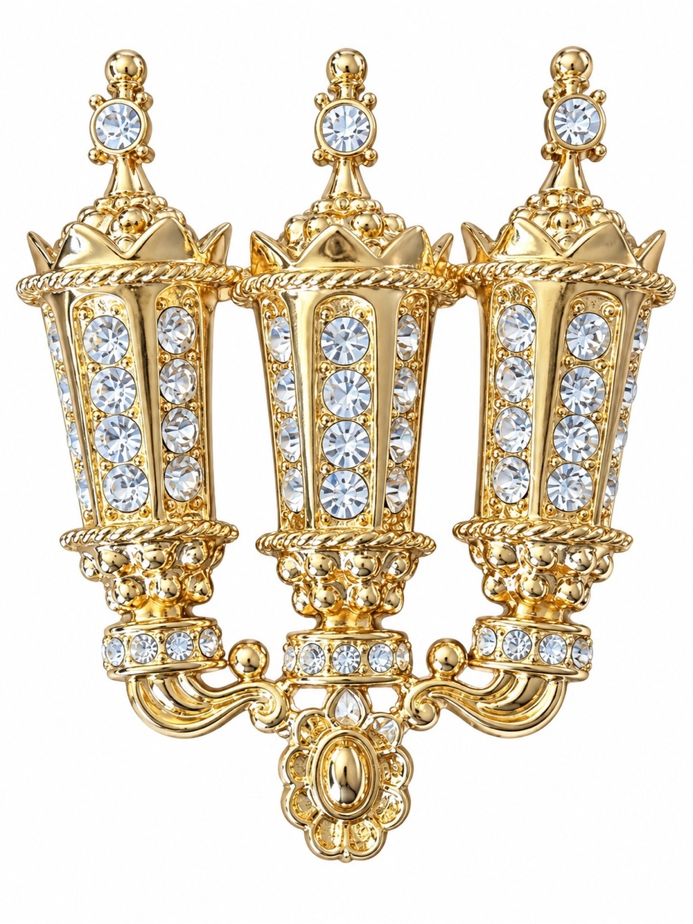 KJL Vintage "Streets of Paris" gas lantern statement brooch/pendant